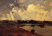 Charles-Francois Daubigny The Banks of the River Germany oil painting reproduction